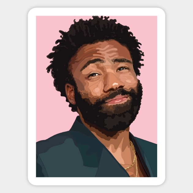 Childish Gambino Original Fan Art Sticker by HAPHEART.COM